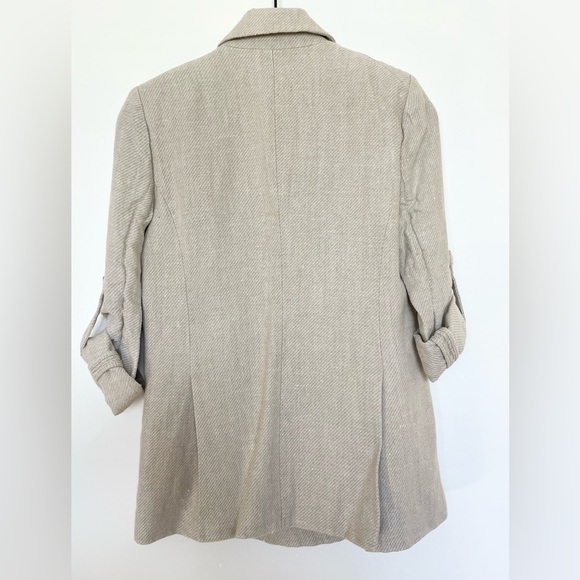 Veronica Beard Double Breasted Linen Parineti Dickey Blazer Stone Beige Jacket - Picture 3 of 8